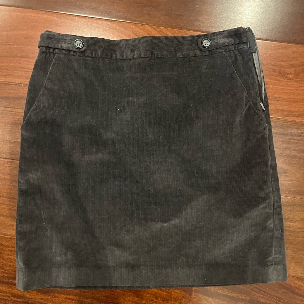 Banana Republic Black Size 2 Mixed Cotton Blend Midi Skirt